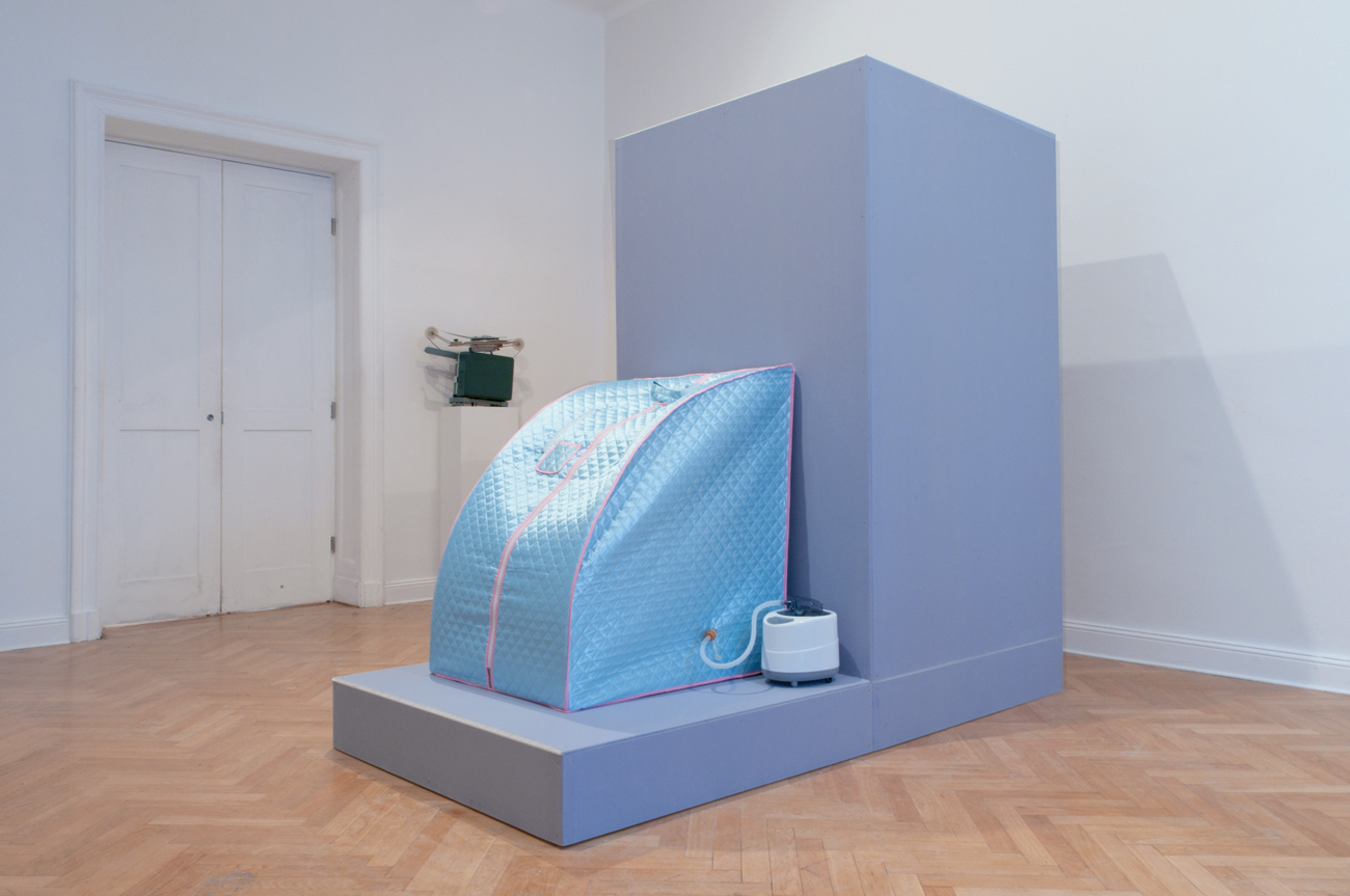 View of Alanna Lawley's Saunatorium, installation at Import Projects | Vorspiel CTM & Transmediale 2018