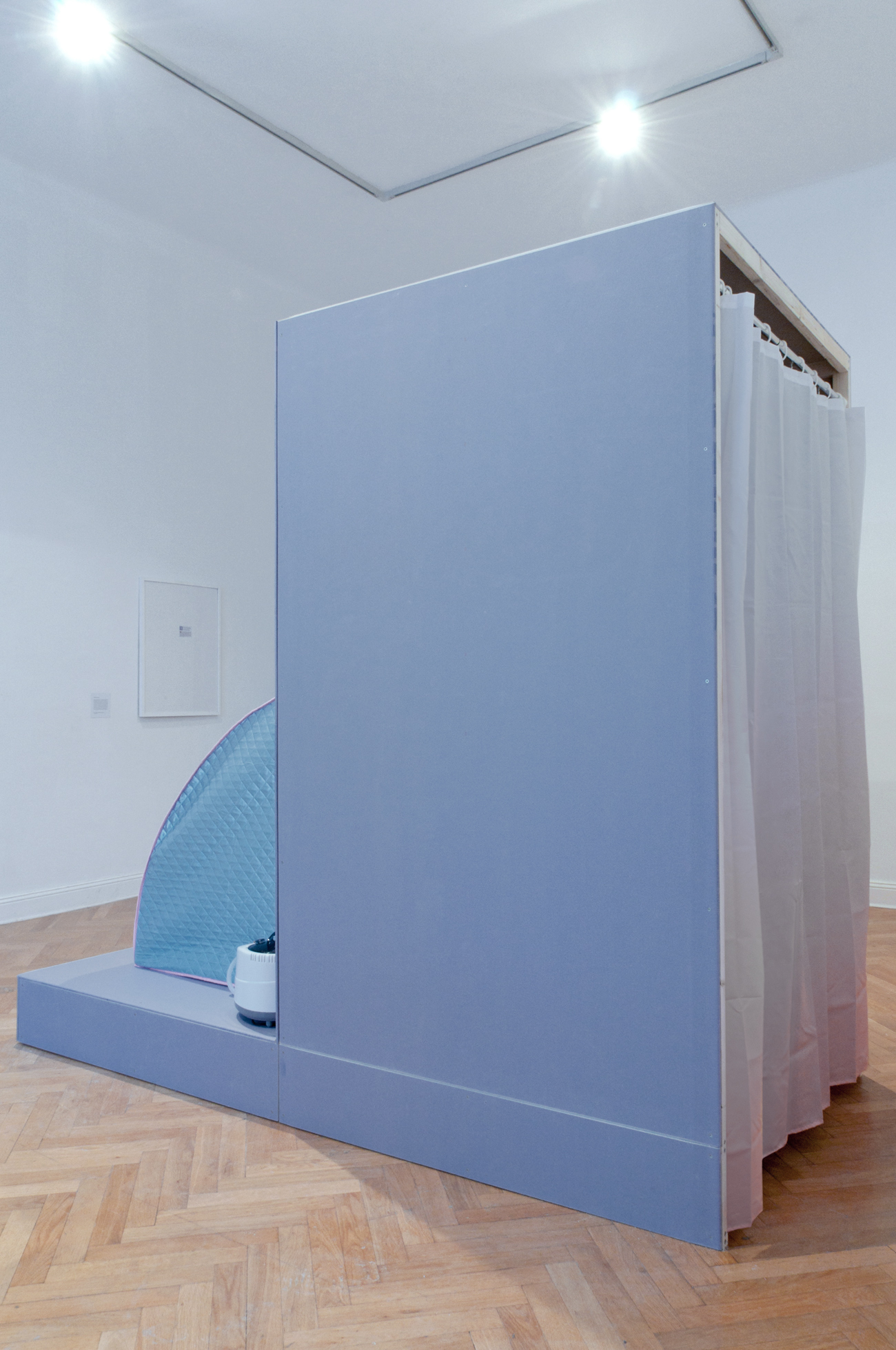 View of Alanna Lawley's Saunatorium, installation at Import Projects | Vorspiel CTM & Transmediale 2018