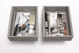 View of Collage Sculptures, 2016, Alanna Lawley 