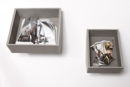 View of Collage Sculptures, 2016, Alanna Lawley 