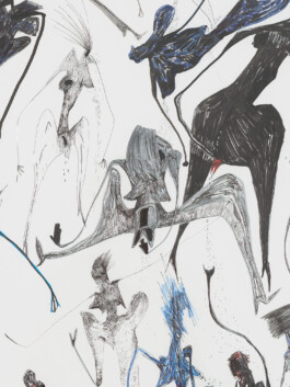 Detail view of Alanna Lawley's, Legacy Landscape, drawing detail 