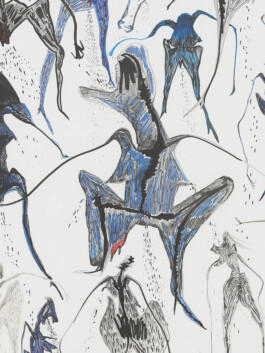 Detail view of Legacy Landscape, 2019 - Alanna Lawley - Large scale drawing 