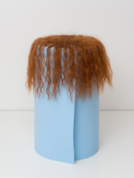 Headrest - Sculpture series - yoga mat and synthetic hair by Alanna Lawley 